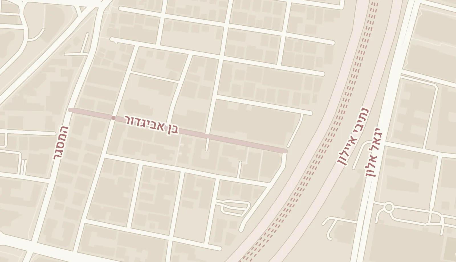 מפה של האזור סביב בן אביגדור 22, תל אביב